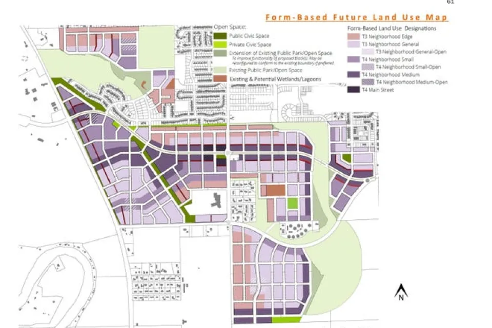 A map showing zoning for the South District in the city of Iowa City.